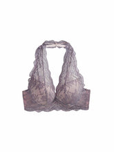 Kira Halter Push-Up Bra, Petites, Deep-Plunge, Lace, Bralette