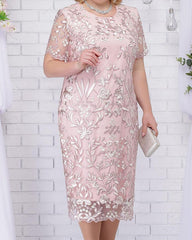 Women's Plus Size A Line Dress Midi Dress