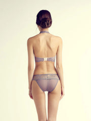 Kira Halter Push-Up Bra, Petites, Deep-Plunge, Lace, Bralette