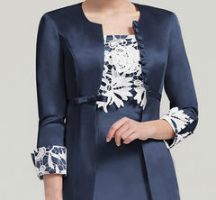 Women's Dress Set Floral Layered Print Two Piece Dress