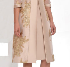 Women's Two Piece Dress Knee Length Dress