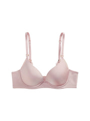 Heather Contoured, Petite, Push-Up Bra, Lace Back Detail, Smooth Cup