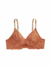 Coree Deep-Plunge Bra, Petite, Removable Push-Up Pads, Underwire, Lace